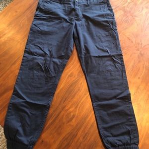 Penguin Navy Flatfront Pant w Elasticized cuffs